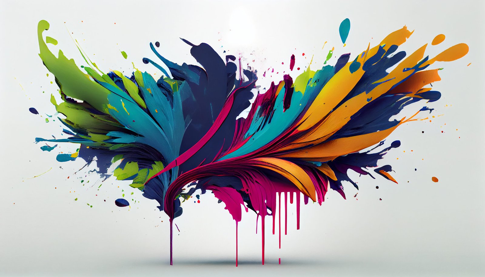 Abstract multi colored illustration Grunge backdrop splattered with paint generated by artificial intelligence