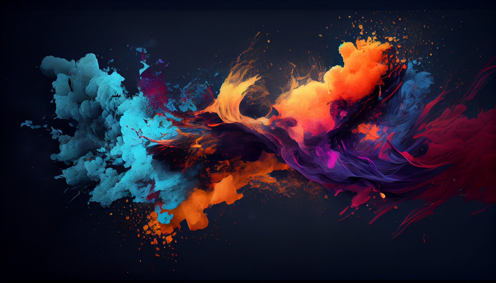 Exploding multi colored flame creates abstract futuristic design generated by artificial intelligence